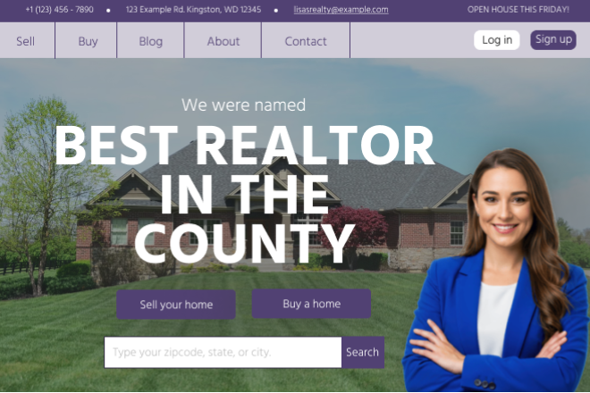 Real estate website built by Setu