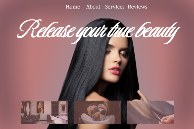 Hair salon website built by Setu